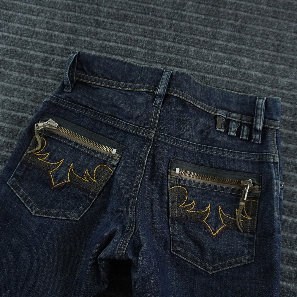 Diesel Cayre Slim Jeans Womens 25 Blue Dark Wash Stretch Zipper Pockets